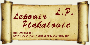 Lepomir Plakalović vizit kartica